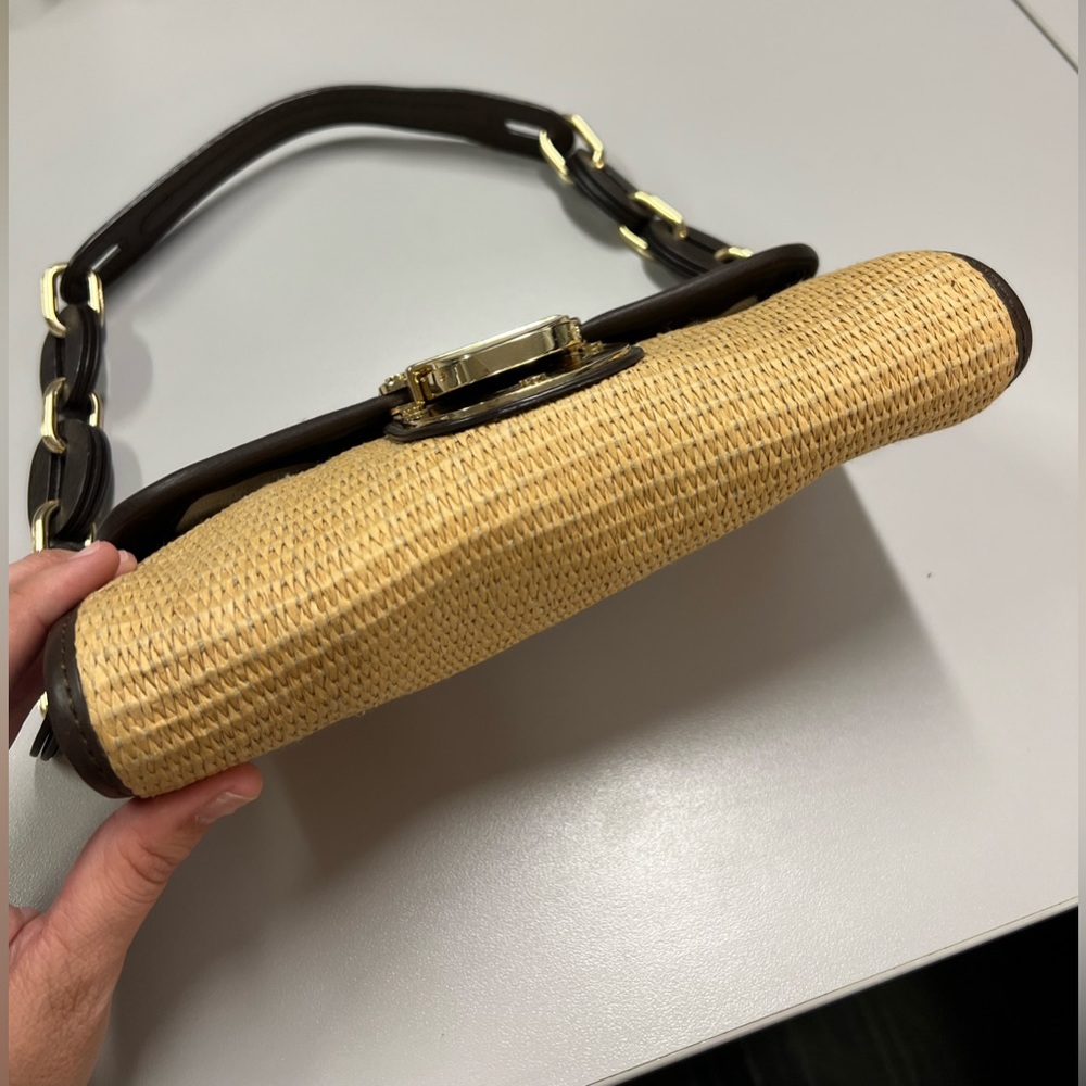 Michael Kors Rattan Weaved and Leather Baguette - Picture 6 of 15